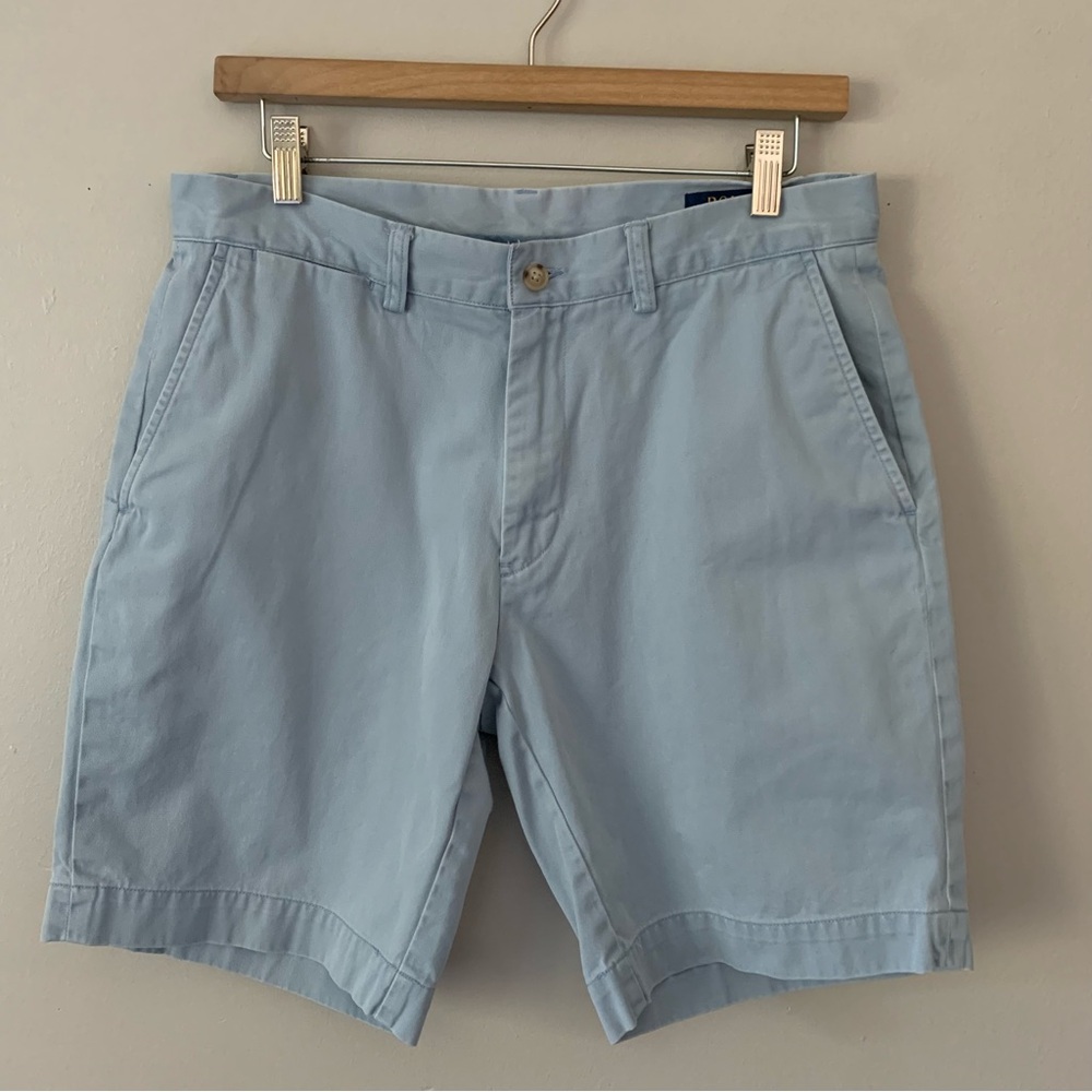 Polo Ralph Lauren Classic 9” Fit Cotton Chino Flat Front Light Blue Preppy 32